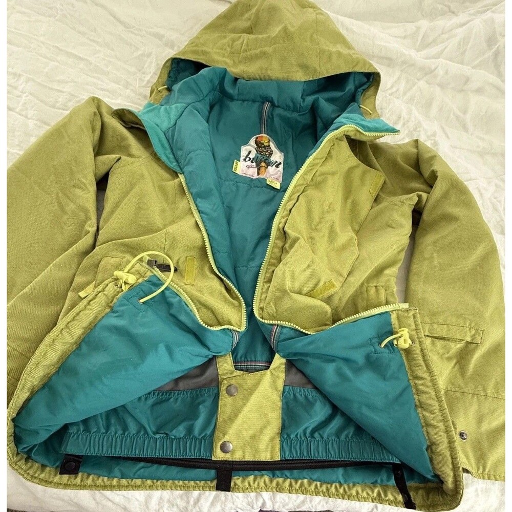 Burton Dryride Cool Flavors Junior Jacket L Medium Green Insulated Hooded - Picture 6 of 16